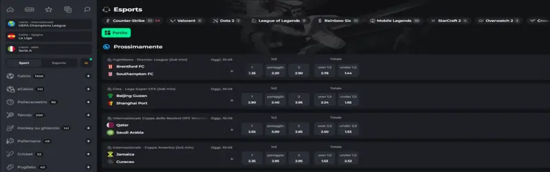 Scommesse eSport Italia - RojasTyger Casinò Online