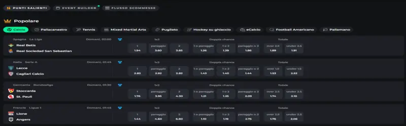 Scommesse Sportive Online Italia - RojasTyger Casinò